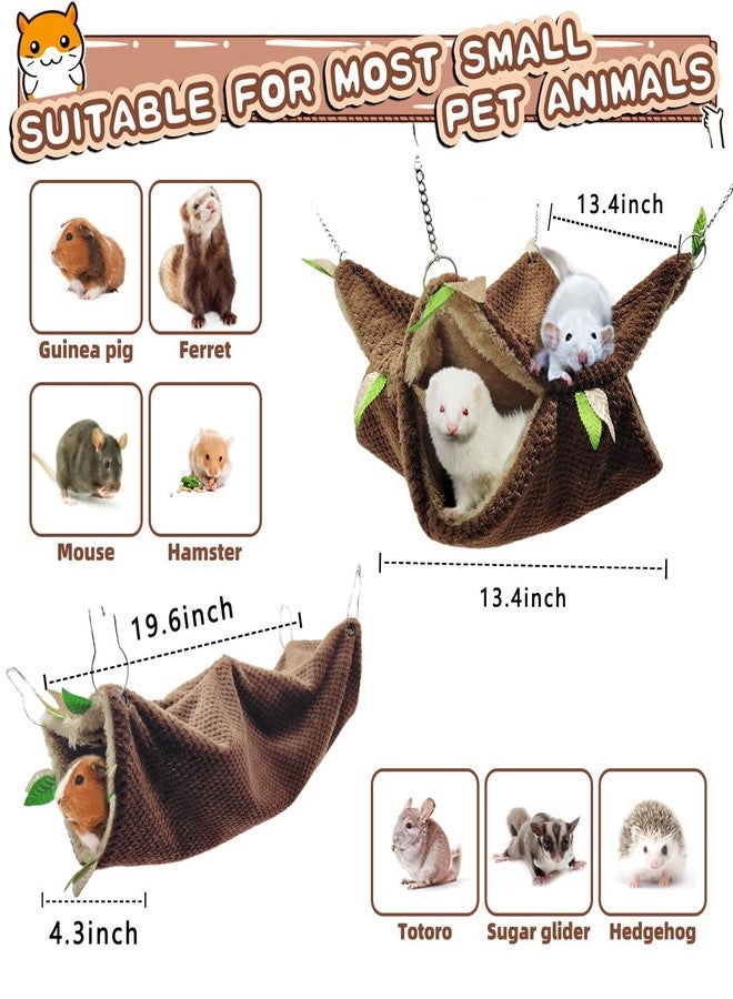 EAEDMY Ferret Rat Hammock Tunnel Toys Cage Accessories, Guinea Pig Hideout Tunnel, Warm Bed for Rat Ferret Guinea Pig Sleep Hide and Play (1.Hammock&Tunnel) - Image 4